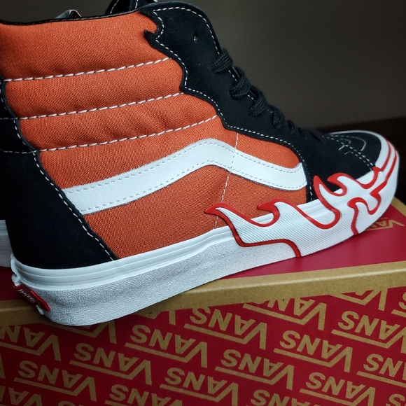 Vans Sk8-Hi Flame Burnt Ochre Men Size 11.5 - Picture 4 of 12